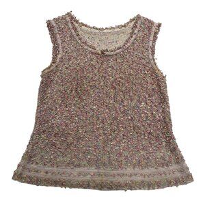 Escada Vintage Scoop Neck Tank Top in Pink